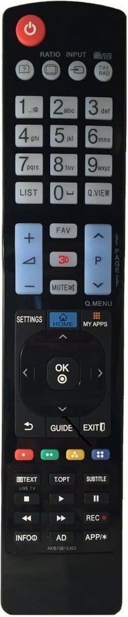 Universele geschikt voor LG Smart TV AKB73615303 afstandsbediening - voor alle LG Smart televisies
