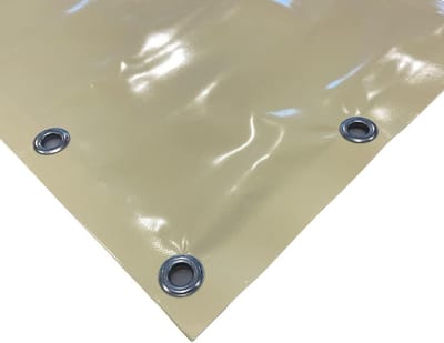 PVC Zeil - Afdekzeil Waterdicht - Buiten Beschermen - Versterkte Rand - 5 x 25 meter - Ivoor