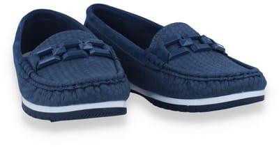 Mode-mania Dames Mocassin | Blauw | Maat: 36