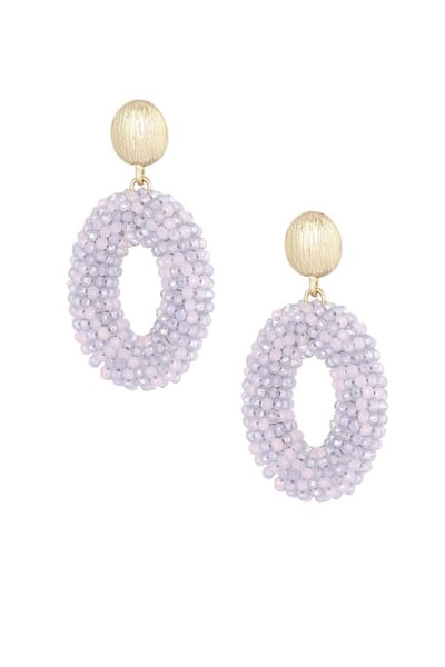 Oorbellen - Yehwang - Goud - Grey - Kralen - Statement oorbellen - St