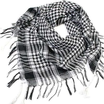 Été Femmes Tactique Arabe Écharpe Hommes Mode Léger Hijab Écharpe Printemps Armée Plaid Foulard Garder Au Chaud 2020 Nouveau gray