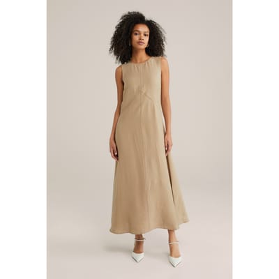 WE Fashion Dress Mid Length Beige Taglia: XS | Abiti Midi Outlet | Donna | Marrone