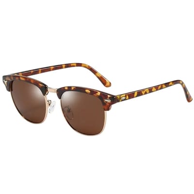 Fako Fashion - Club Style Zonnebril - Polariserend - Polarized - Dames - Heren - Luipaard/Goud - Bruin