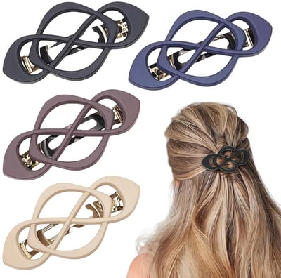 Dailygoods - 4 Stuks Vintage Haarspelden Dames - Retro Haarspeldenset voor Dik Haar