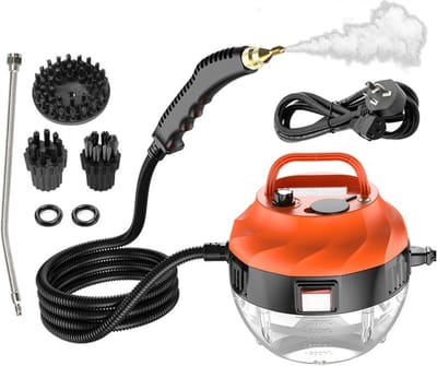 Stoomreiniger van 2500 W, handstoomreiniger met 6 instelbare standen en hoge druk, draagbare stoomreiniger, geschikt voor het reinigen van het huis, het interieur van auto’s, voegen tussen tegels, enz.