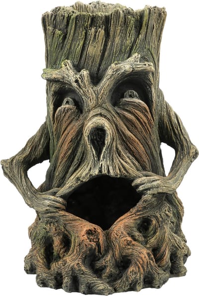 Aqua Della Boom Met Gezicht 1 - Aquarium - Ornament - 14x12.5x19 cm