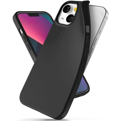 Ultradunne Mat Siliconen Zachte Hoes Voor iPhone 14 13 12 Mini 11 Pro XS Max X XR SE 3 7 8 6S 6 Plus Effen Zwarte Kleur Achterkant For 14 Pro Max