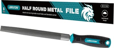 Halfronde metalen vijl 20 cm met comfortabele handgreep voor metaal hout en kunststof