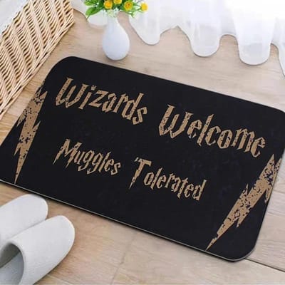 Welkom Deurmat Badkamergebied Antislip Absorberend Tapijt Tovenaar Muggle Hal Decor Tapijt Huisdecor Entree Deurmat 40x60cm