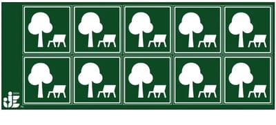 Recreatiepark sticker | 5 x 5 cm - 10 stuks per vel