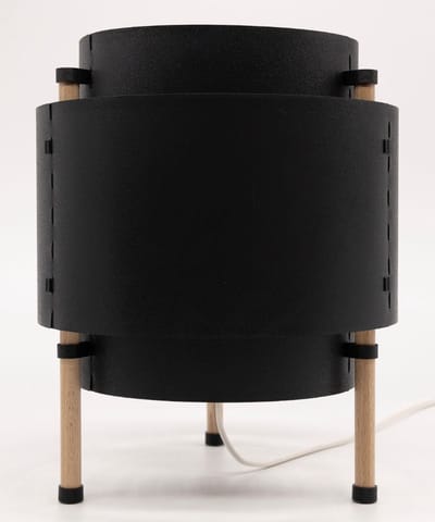 Home 3D® - Tafellamp Zwart - Beukenhout - 30 cm - E27‑fitting - Ontworpen en Gemaakt in Nederland