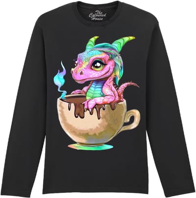 Draak Cappuccino Dragon The Coloured House Longsleeve T-shirt XL