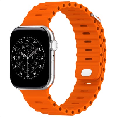 Premium Siliconen Sport bandje - Geschikt voor Apple Watch 1, 12, 2, 3, 4, 5, 6, 7, 8, 9, 10, 11 (42 mm), SE - 38/40/41 mm - Oranje