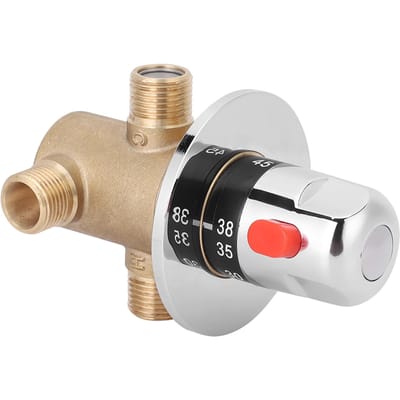G1 2in 3-weg Messing Thermostatische Mengkraan Kraan Temperatuurregelaar Klep Huisbadkamer