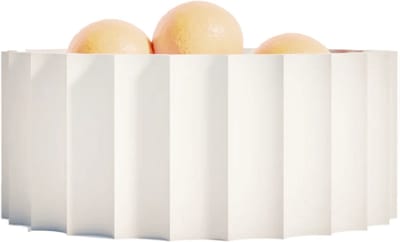 Fiastra Trivela fruitschaal - fruitmand - schaal - wit - 30 x 30 cm