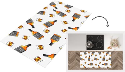 Keukenloper - Loper keuken - Whiskey - Glas - Design - 120x60 cm - Keukenloper vinyl