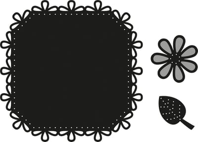 Marianne Design Craftable Mal Vierkant en bloem borduren CR1249