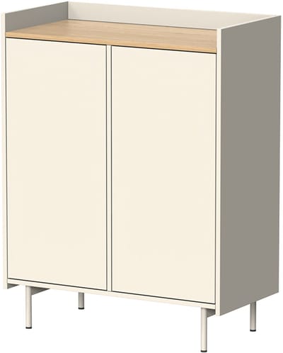 Vicco Velina Sideboard – 80 x 103 cm met 6 compartimenten Crème