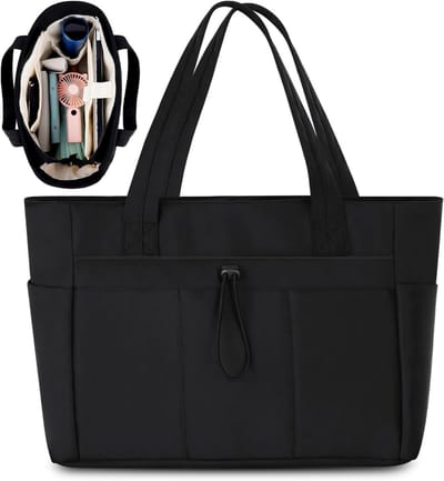 Stijlvolle puffer tote bag voor dames met 15.6 inch laptopvak, perfect voor reizen, werk en school