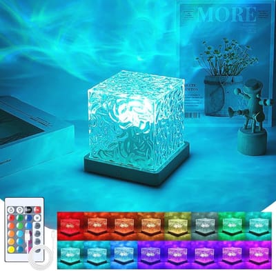Ocean Lamp met 16 Kleuren - Oplaadbare Nachtlamp en Projector voor Kinderen en Volwassenen