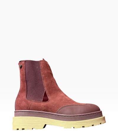 Scotch & Soda - Aubri - Laarzen - Dames - Wijnrood - Maat 38