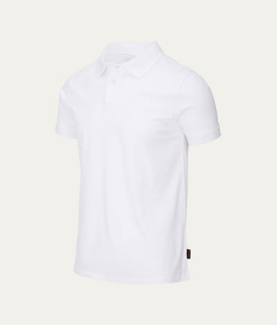 Undiemeister Polo Shirt Heren - Slim Fit - Anti-kreuk - ECOCELL™ Lyocell - Chalk White (Wit) - Maat L