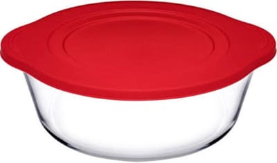 Pasabahce Borcam – ovenschaal – 59123 – borosilicaat hittebestendig – rood – 1450 ml