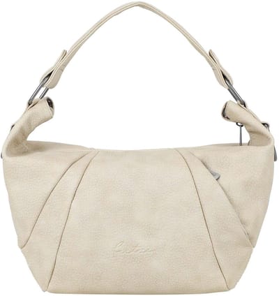 Fritzi aus Preußen schoudertas Croissant Hobo Bag Grainy Light Beige