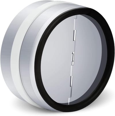 Terugslagklep - Ventilatieklep - Luchtstroom Beheersen - Automatische Sluiting - 125 mm - Zilver