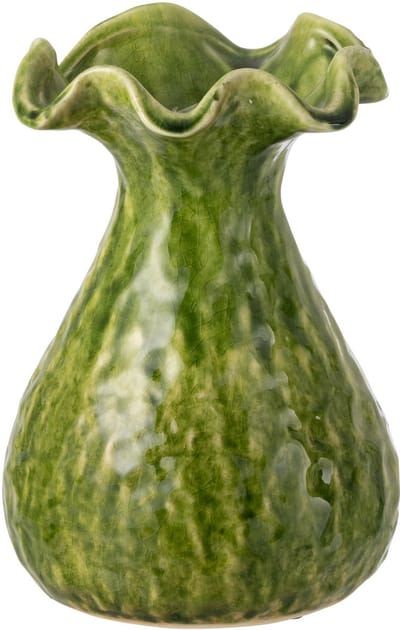 J-Line vaas Ronny Onregelmatig - keramiek - groen - small