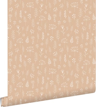 ESTAhome behang bloemmotief licht terracotta - 53 cm x 10.05 m - 139753