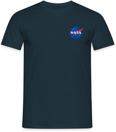 NASA Klassiek Logo Als Borstlogo T-Shirt Heren