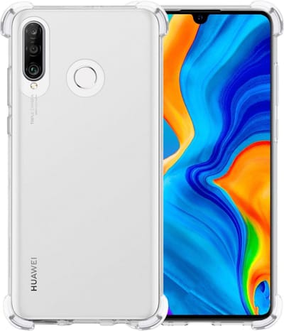 Hoesje - Geschikt voor Huawei P30 Lite - Sterk & Shockproof - Siliconen Case - Back Cover - Telefoon Hoes Shock Proof - Telefoonhoesjes - Transparant