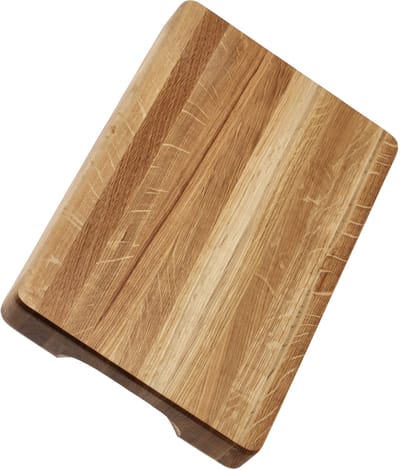 KADAX Snijplank van hout, keukenplank, 4 cm dikke vleesplank van natuurlijk hout, massief eikenhakplank, serveerplank voor snacks, kaas, vruchten (25 x 40 cm)