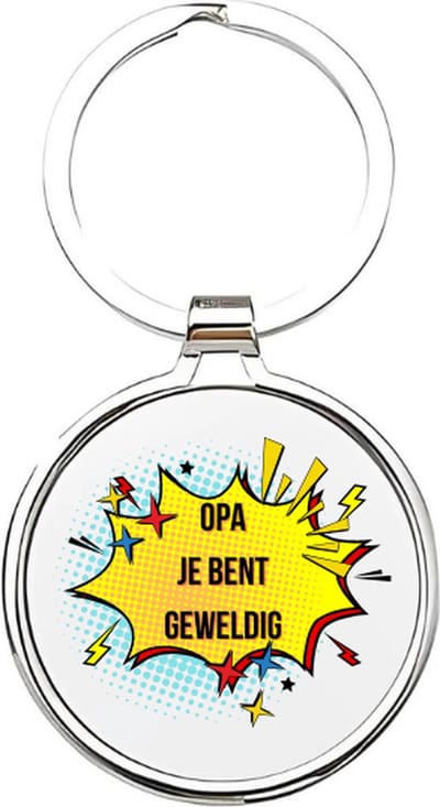Akyol - Opa je bent geweldig Sleutelhanger - opa - De leukste opa - Opa sleutelhanger - grootvader sleutelhanger - Sleutelhanger voor opa - Familie sleutelhanger - verjaardagscadeautje - cadeau voor opa - grandfather - Pake - 4 x 7,5 CM