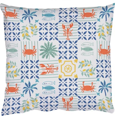 Sierkussens - Kussentjes Woonkamer - 50x50 cm - Zee - Sfeer - Mozaïek - Multi