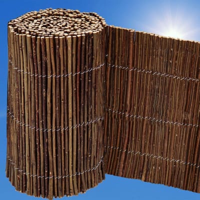 Dailygoods- Wilgenomheining Flexibel - Borderrand - Tuinafscheiding - Houten Tuinafscheiding - Wilgenschutting - 300x40 cm - Weerbestendig