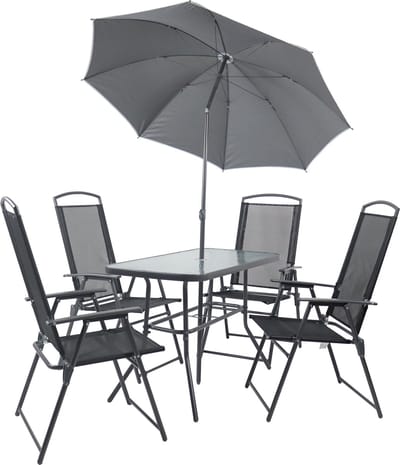 5-delige tuinset tuinset zitgroep eetgroep tafel stoelen hoge rug set 110