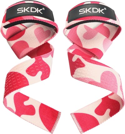 Nivard Wrist Wraps - Lifting Straps - Crossfit Grips - Polsband - Krachttraining - Fitness - Deadlift - Sport - Camo Roze
