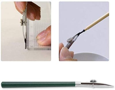Kunststift met Ovale Veer - Masking Fluid Pen - Gedetailleerd Lijnenwerk - Verstelbare Schroef - 0.3mm - Niet gespecificeerd