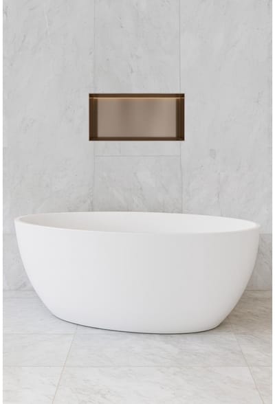 Hotbath &More BOX060FL inbouwnis 30x60x10cm zonder frame met verlichting tuscan bronze