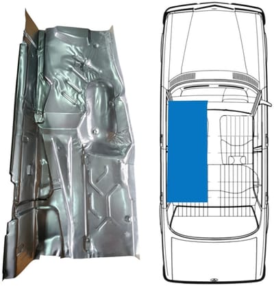 Reparatiepaneel vloer voor Mercedes W123 1975-1985 / Links