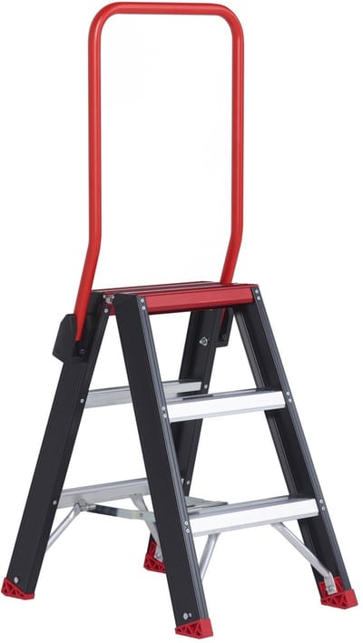 Altrex Taurus 3 treeds - Dubbel oploopbare magazijntrap - Werkhoogte 2.70m - Opberghoogte 0.77m
