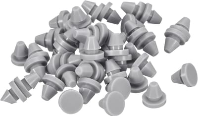 Siliconen Stoppers - Ronde Doppen - Gaten Afsluiten - Waterdicht Ontwerp - 6-7 mm - Grijs