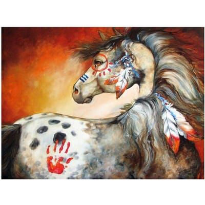 Diamant borduurwerk paard 5D kruissteek steentjes diamant schilderij mozaïek dier handwerk 20X30CM