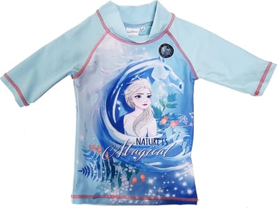 Disney Frozen II Zwemshirt / Zwemkleding - UV protectie shirt - Blauw - UV 40+ - Maat 98/104 (4 jaar)