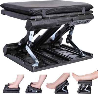 Ergonomische Voetenbank Onder Bureau - Verstelbaar & Opvouwbaar met Massagefunctie
