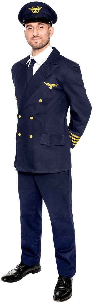 Piloot Uniform Kostuum - Carnaval Halloween Fasching