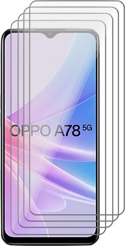 Screenprotector geschikt voor Oppo A58 5G / A78 5G - 4x Glas Screen Protector