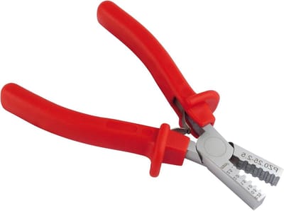 Krimptang Adereindhulzen - Perstang Kabel - Elektrisch Werk - Zelfafstelend - 025-25 mm² - Zilver